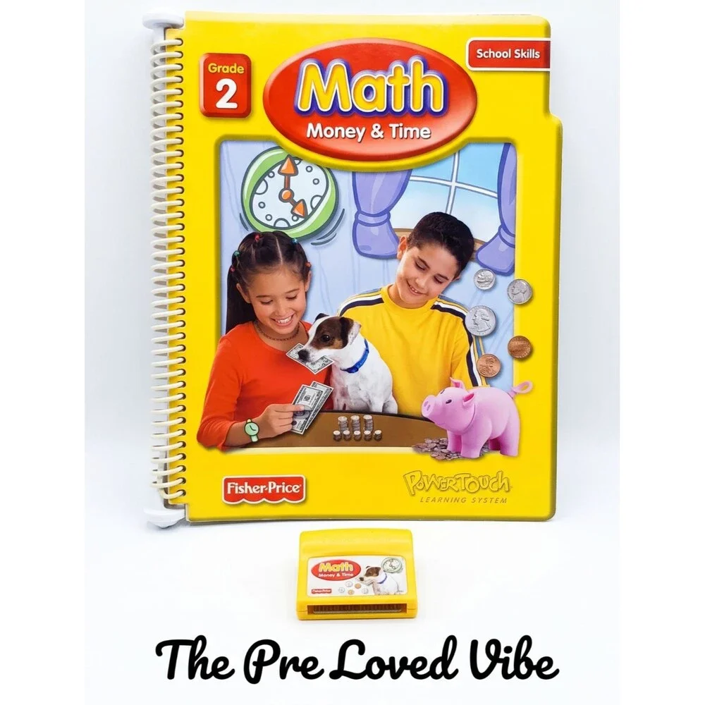 Fisher Price Power Touch Math Grade 2 Money Time BOOK CARTRIDGE